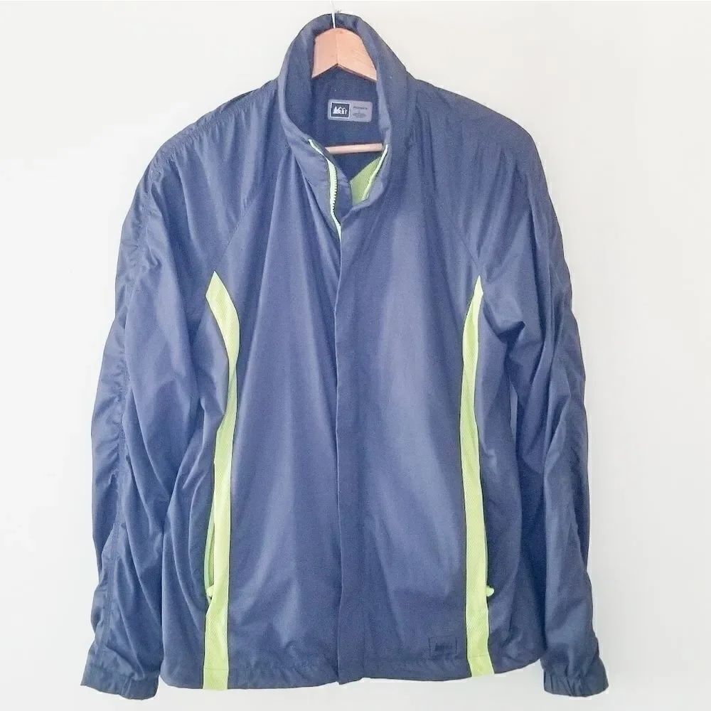REI jacket gray and green large